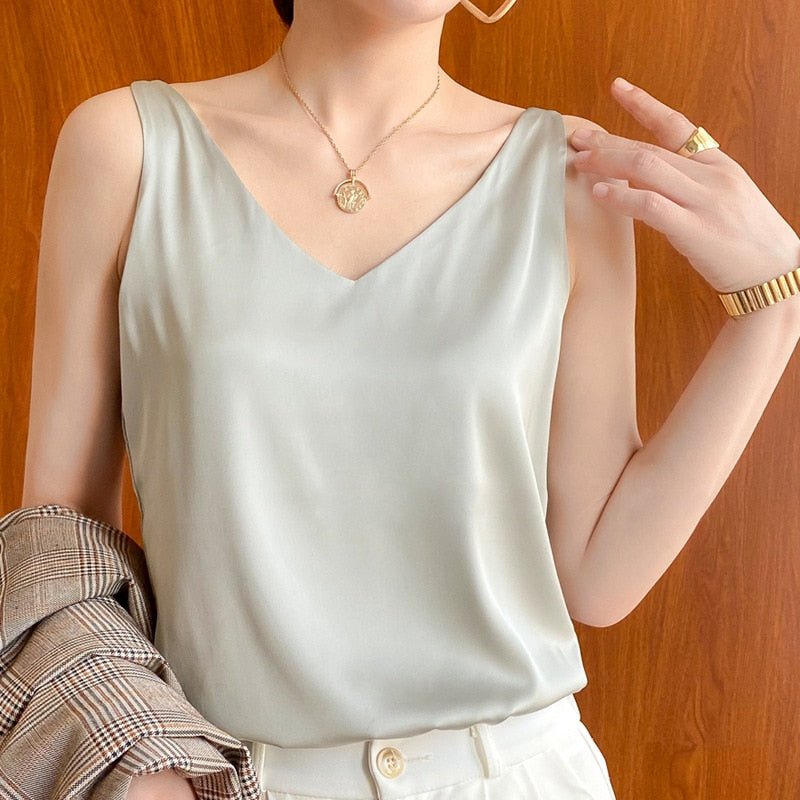 Damen-Tanktop aus weicher Seide
