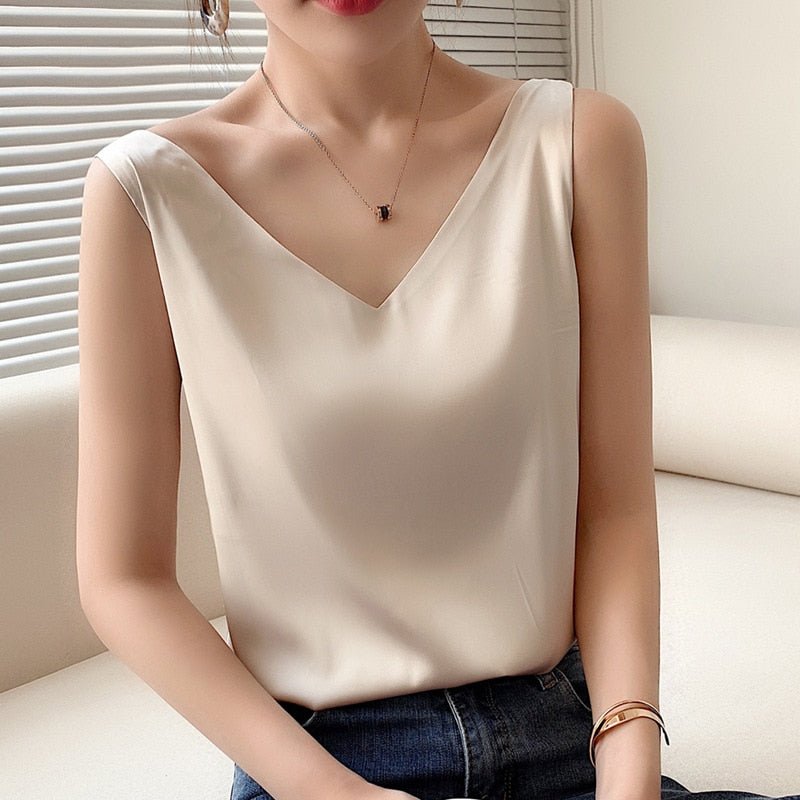 Damen-Tanktop aus weicher Seide