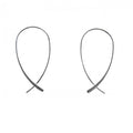 Tropfen Geometrische Creolen Ohrringe aus Silber | Shop Nory