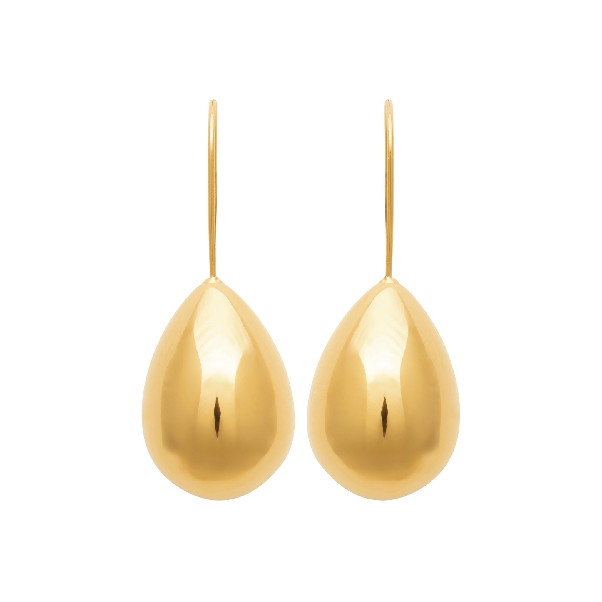 Tropfen-Ohrringe in goldfarbenem Edelstahl – Glänzende, wasserfeste Ohrringe | Shop Nory