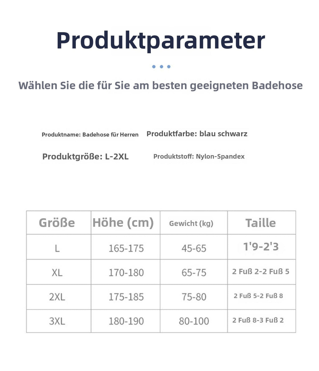 Shopnory | Schnell trocknende Badehose in großen Größen