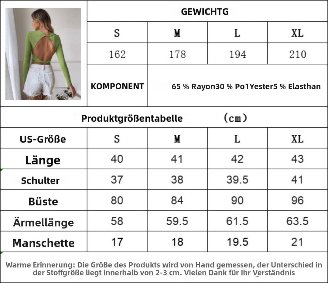 Langärmeliges Oberteil mit Neckholder-Strick