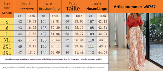 Zweiteiliges Set mit V-Ausschnitt und Hose mit weitem Bein