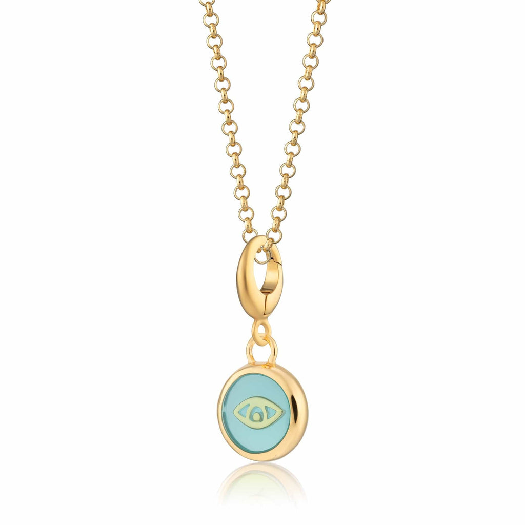 Gold Türkis Auge Harz Capture Charm Halskette | Shop Nory