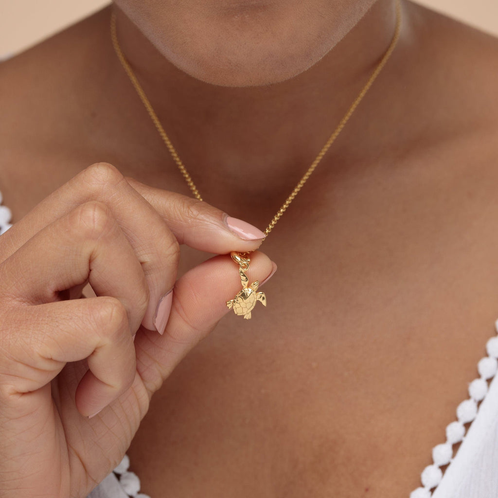 Gold Schildkröte Charm Halskette | Shop Nory