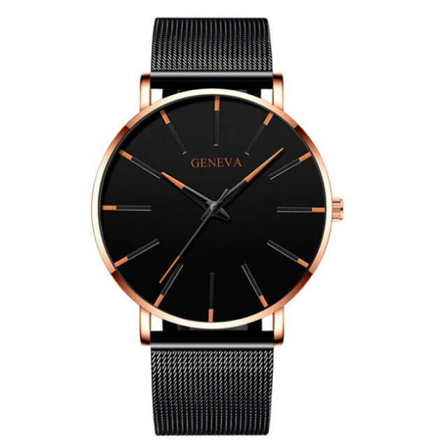 Herren Ultraflache Business Uhr Für Eleganten Stil