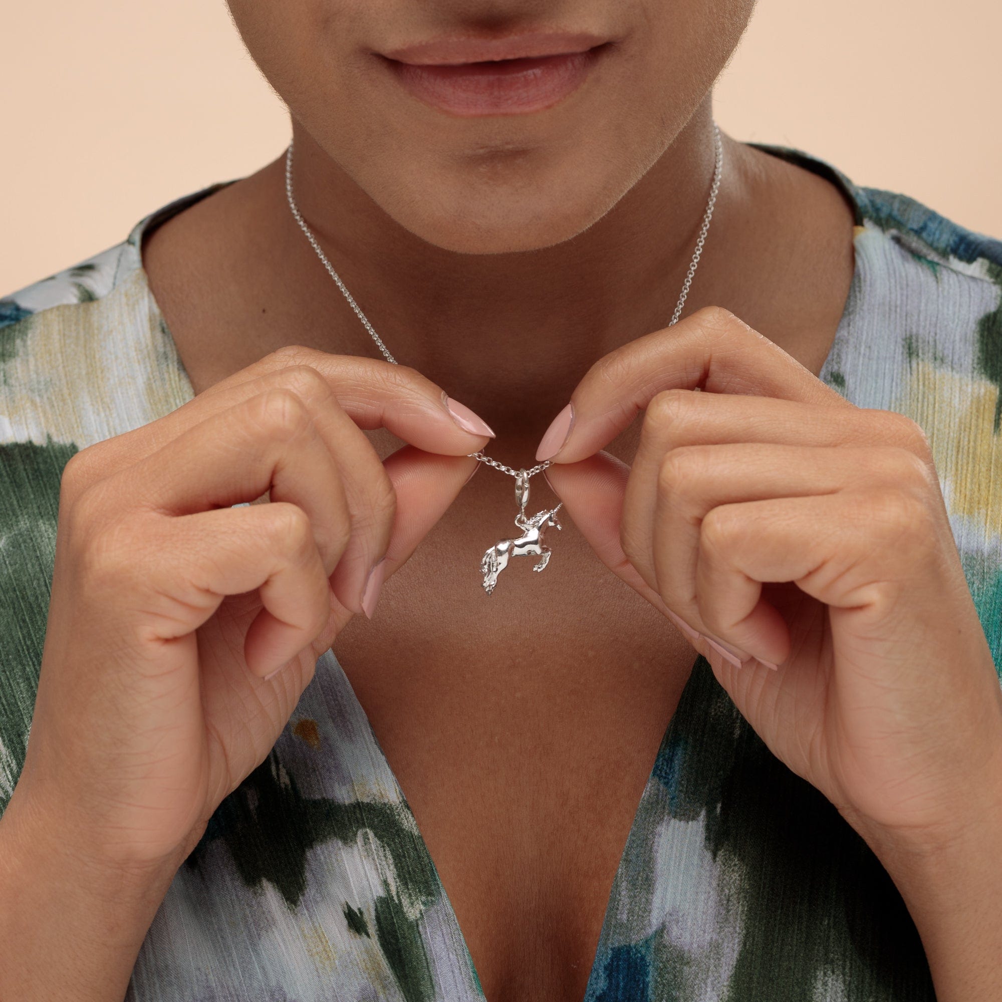 Silber Einhorn Charm Halskette | Shop Nory