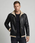 Herren Lederjacke mit warmem Innenfutter