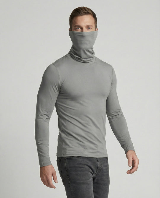 Herren Funktionsshirt mit hohem Kragen und innovativem Feuchtigkeitsmanagement