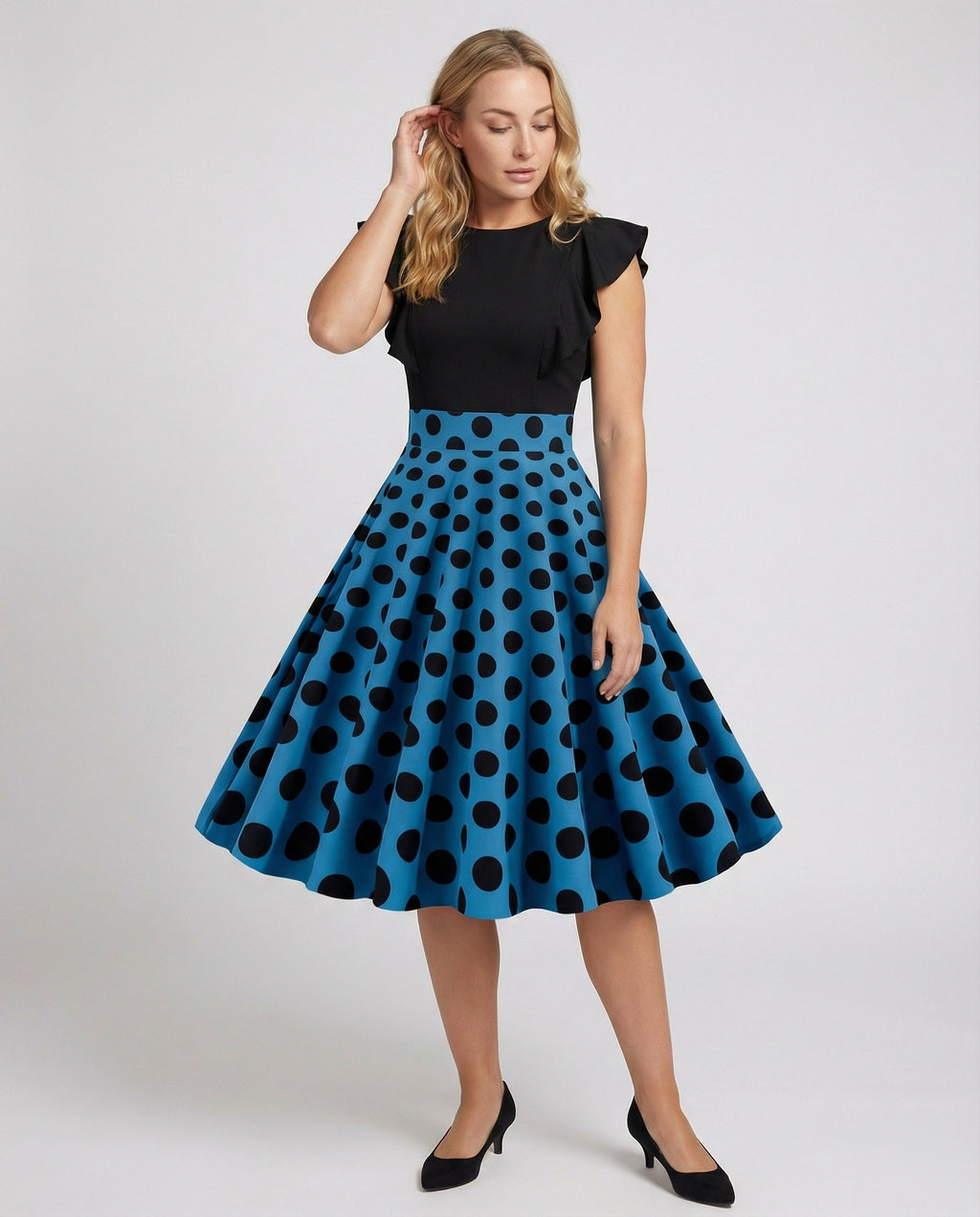 Rockabilly-Kleid Ohne Ärmel