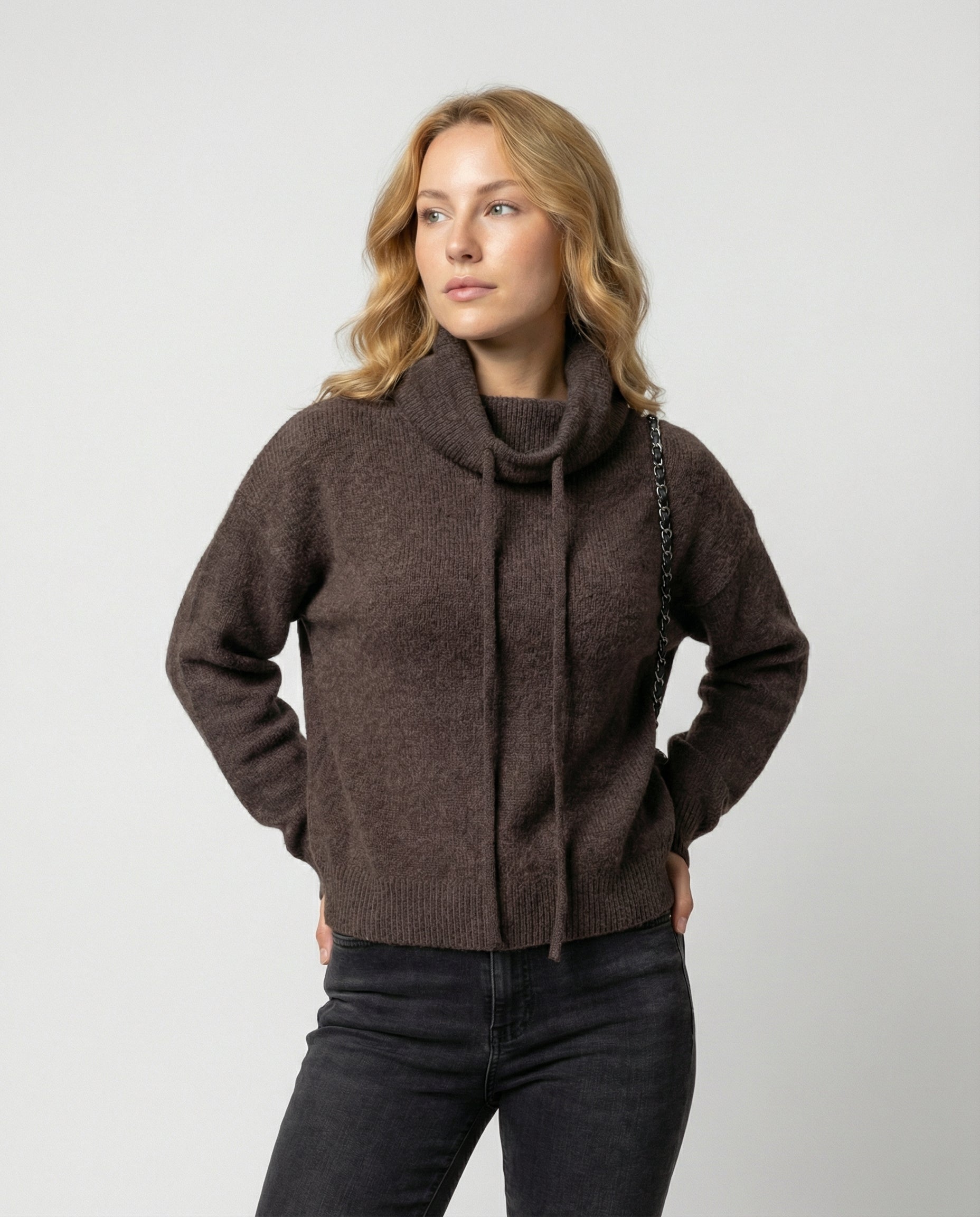 Merinowolle Damen Rollkragenpulli