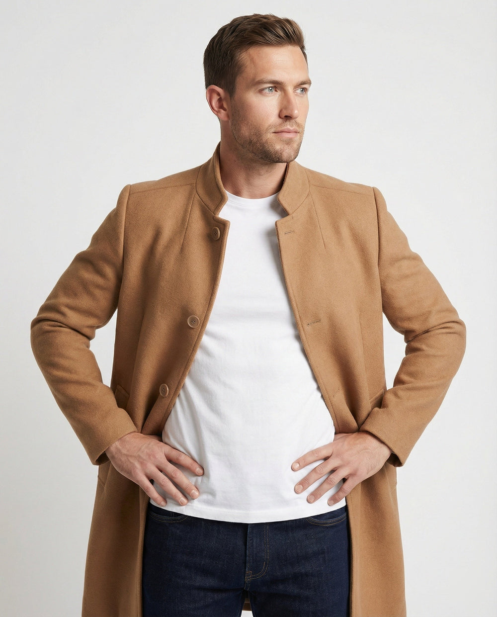 Übergangsjacke für Männer mit Knöpfen Ideal für Den Frühling