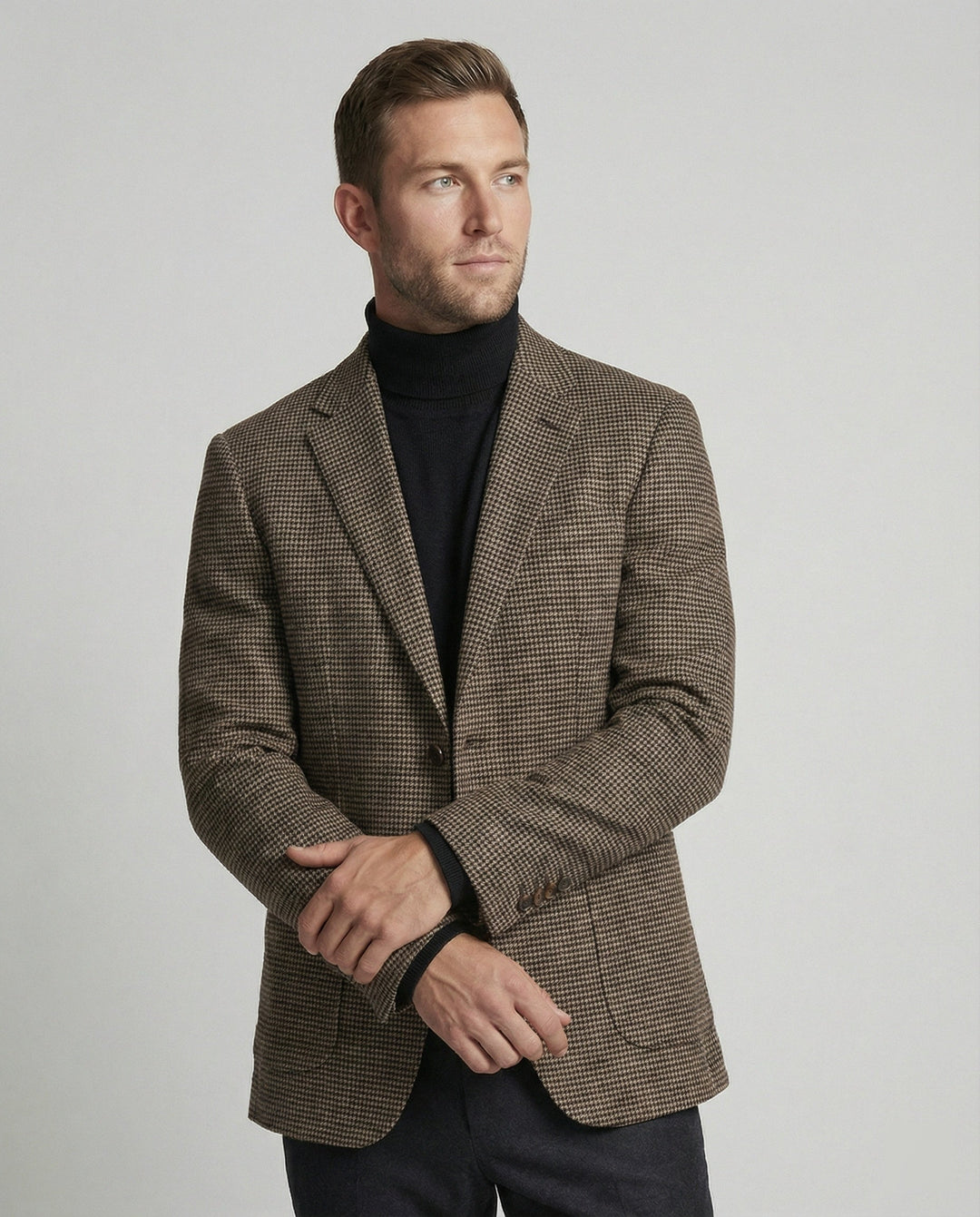 Herren Sakko Glencheck mit Revers