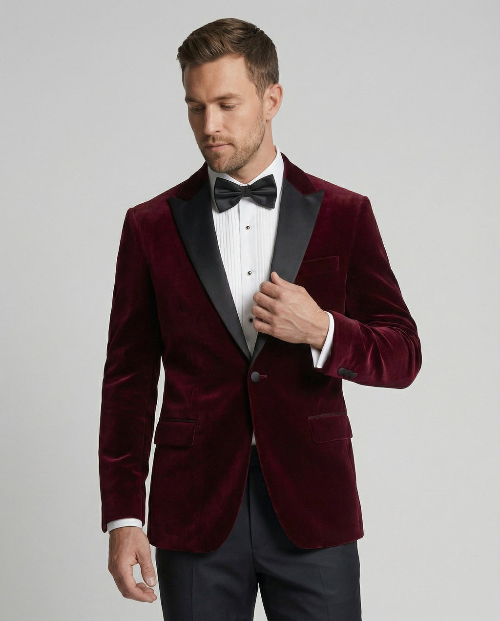 Herren Sommerjacke mit Schmaler Passform und Kontrastierendem Revers