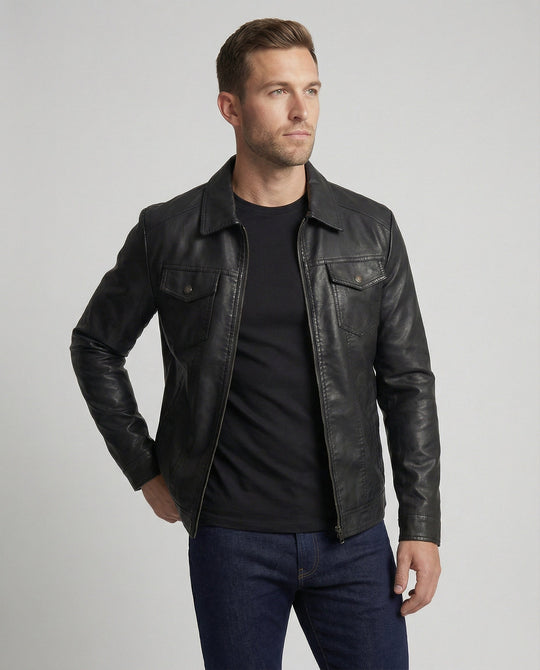 Exklusive Herren-Lederjacke in Premium-Qualität