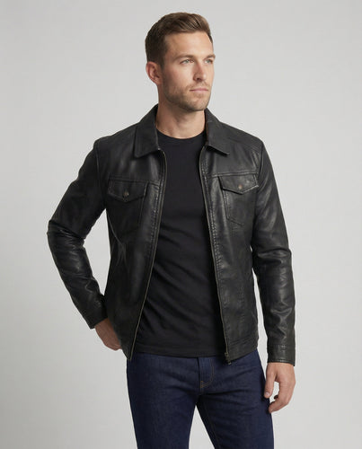 Exklusive Herren-Lederjacke in Premium-Qualität