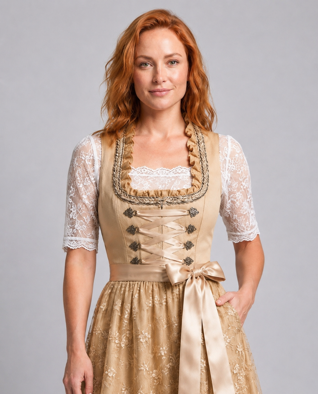 Traditionelles Dirndlkleid mit Schnürmieder für Oktoberfest | ShopNory