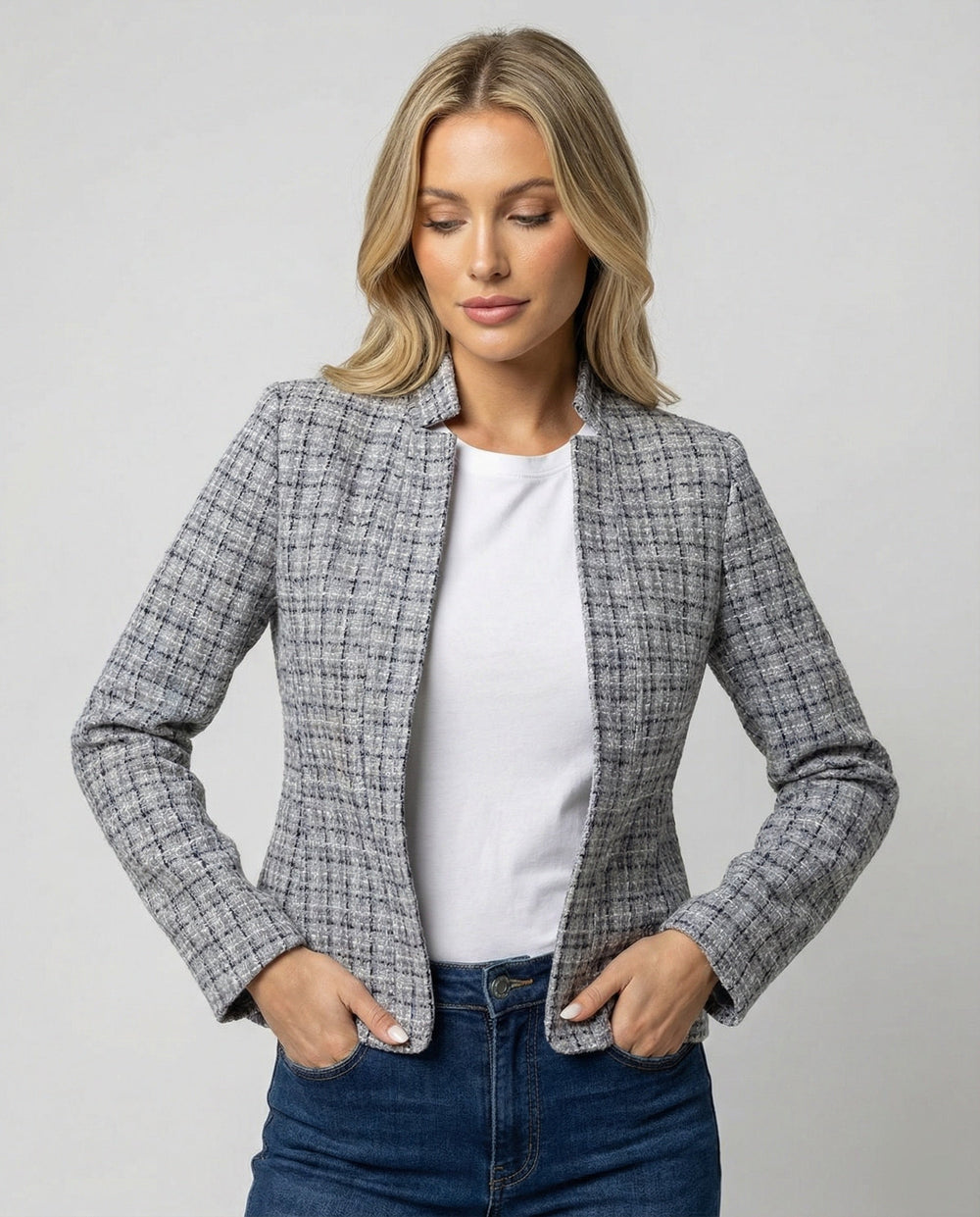 Damen Eleganter Blazer mit Tailliertem Schnitt