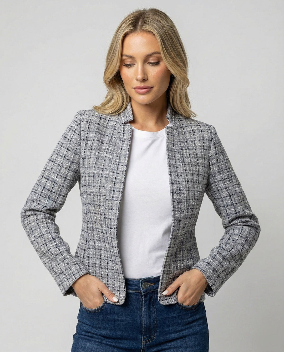 Damen Eleganter Blazer mit Tailliertem Schnitt
