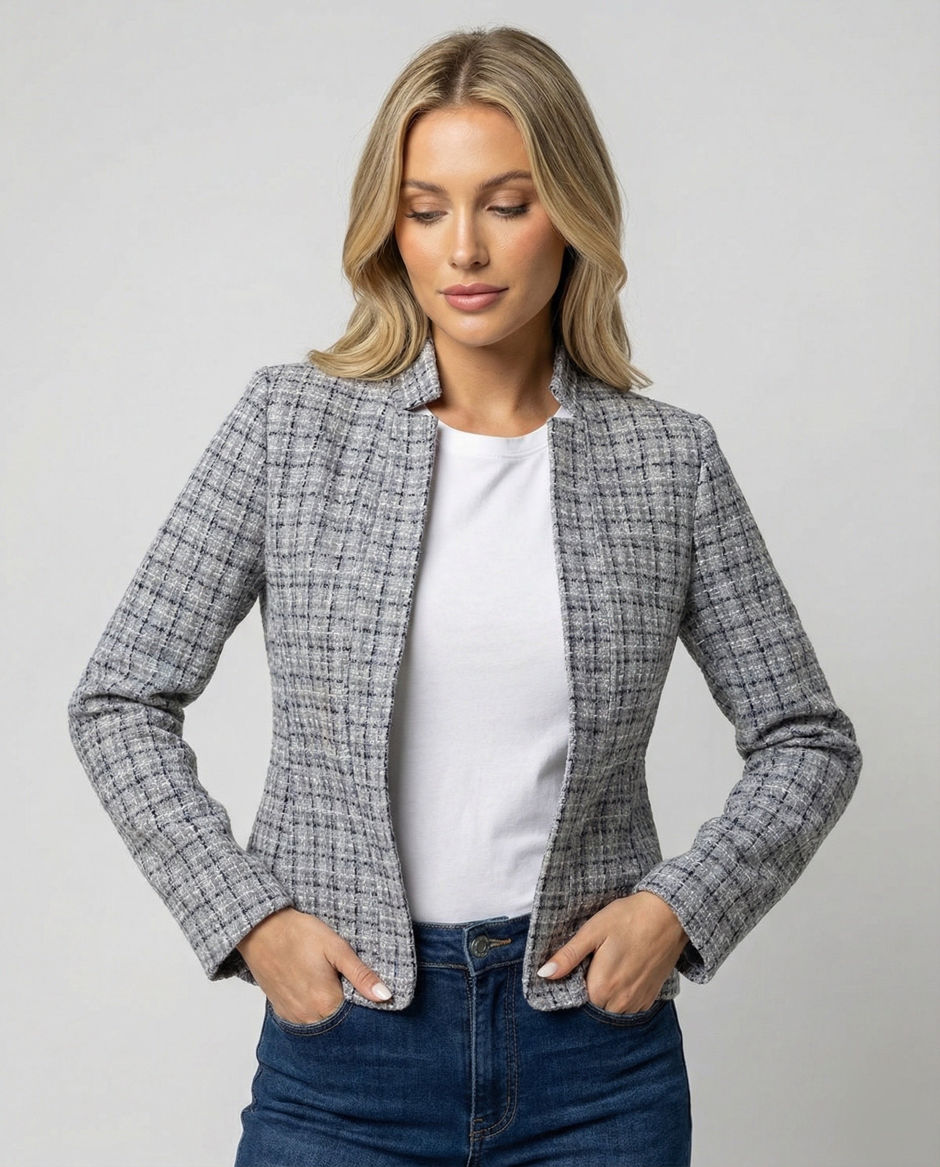 Damen Eleganter Blazer mit Tailliertem Schnitt