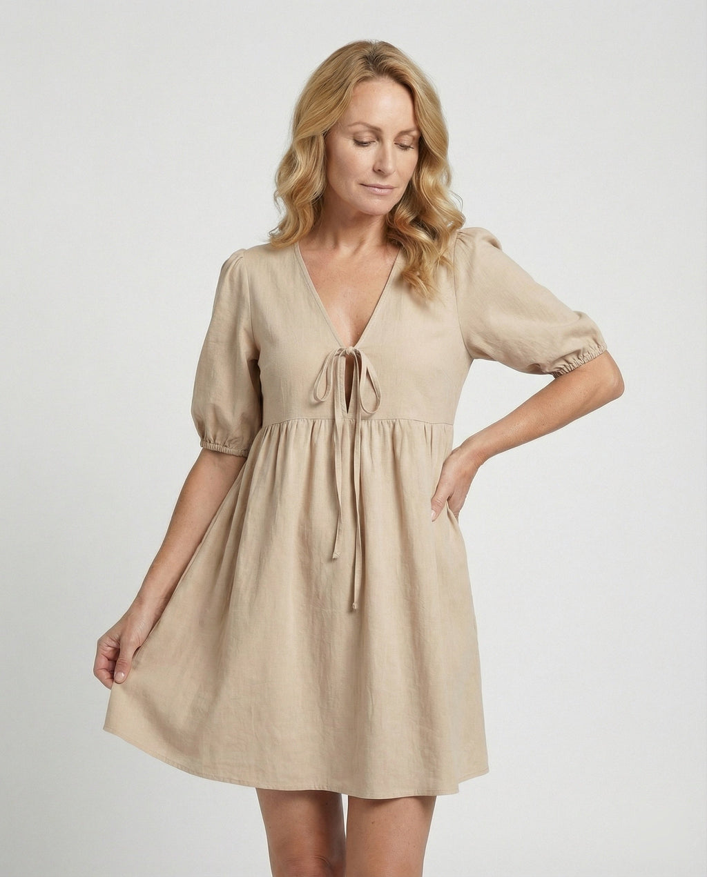 Damen Freizeitkleid Empire kurz