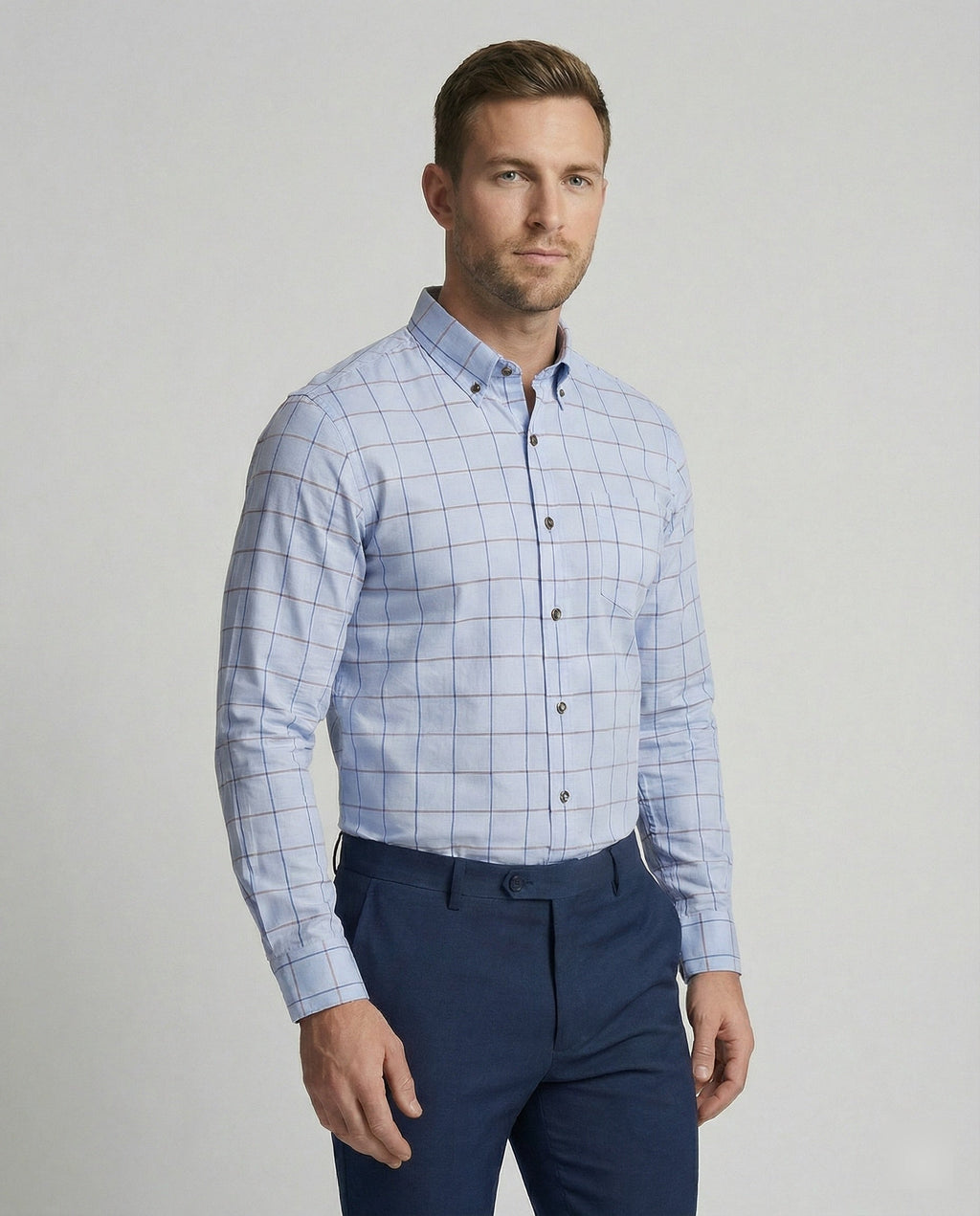 Herren Businesshemd Slim Kentkragen