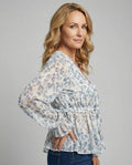 Bluse Damen Chiffon Schnürung