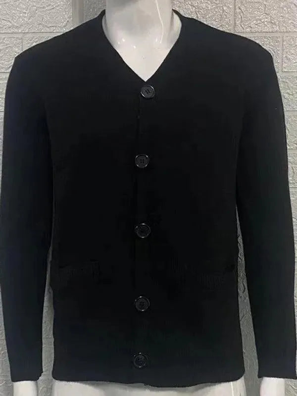 Ausschnitt Herren Strickjacke Pullover