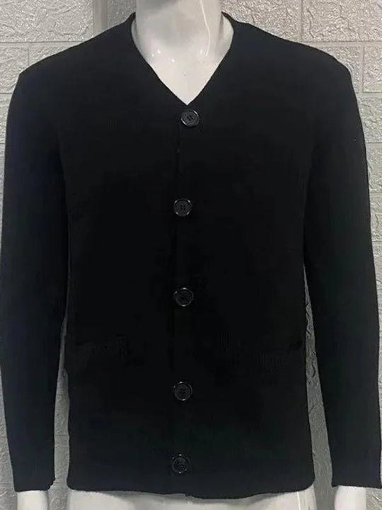 Ausschnitt Herren Strickjacke Pullover