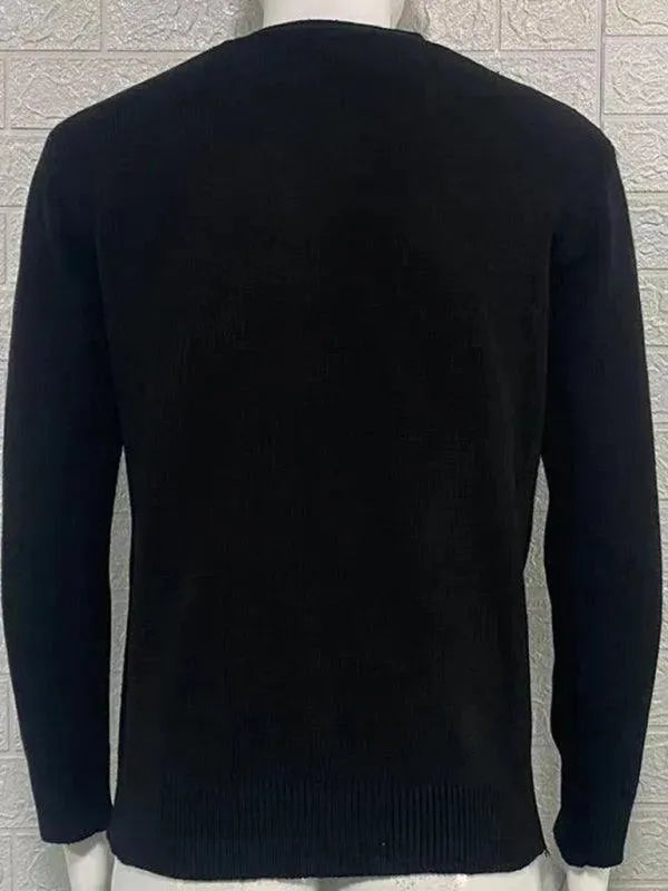 Ausschnitt Herren Strickjacke Pullover