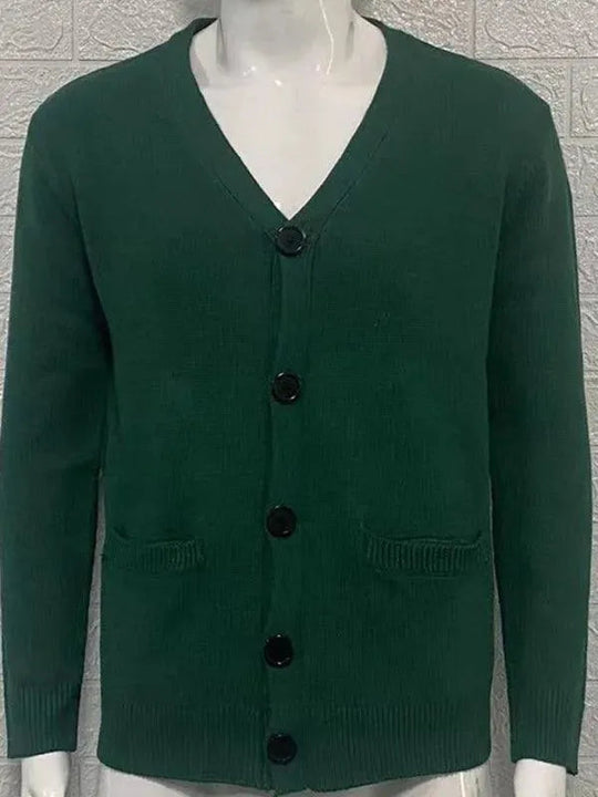 Ausschnitt Herren Strickjacke Pullover