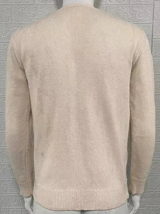 Ausschnitt Herren Strickjacke Pullover