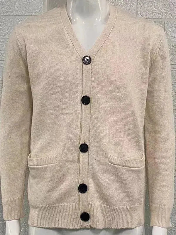 Ausschnitt Herren Strickjacke Pullover