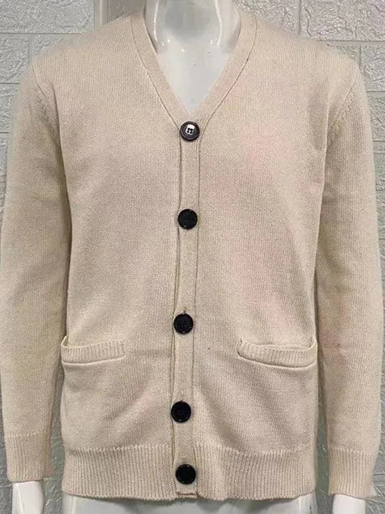 Ausschnitt Herren Strickjacke Pullover