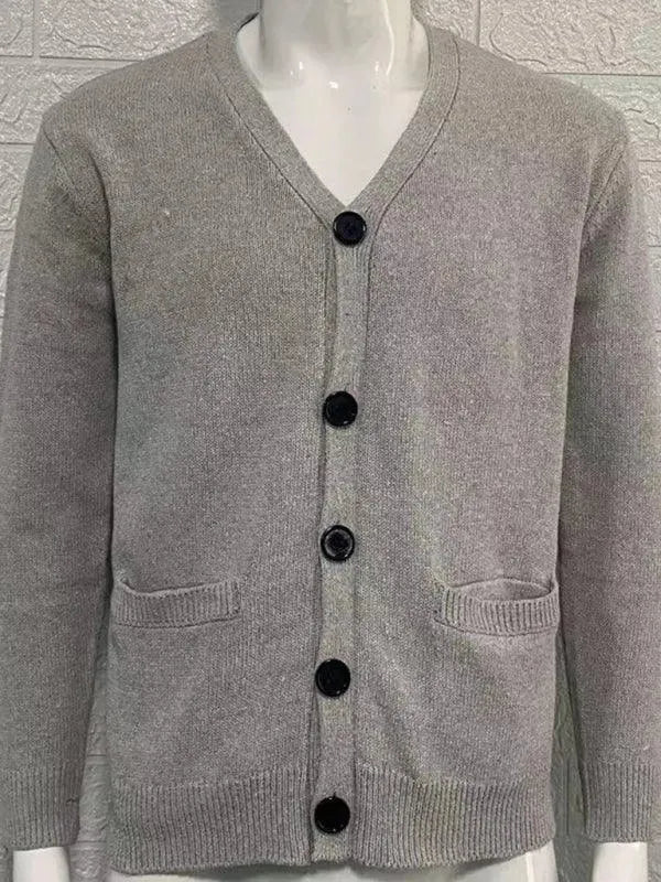 Ausschnitt Herren Strickjacke Pullover