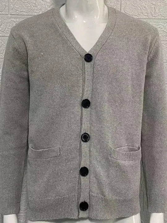 Ausschnitt Herren Strickjacke Pullover