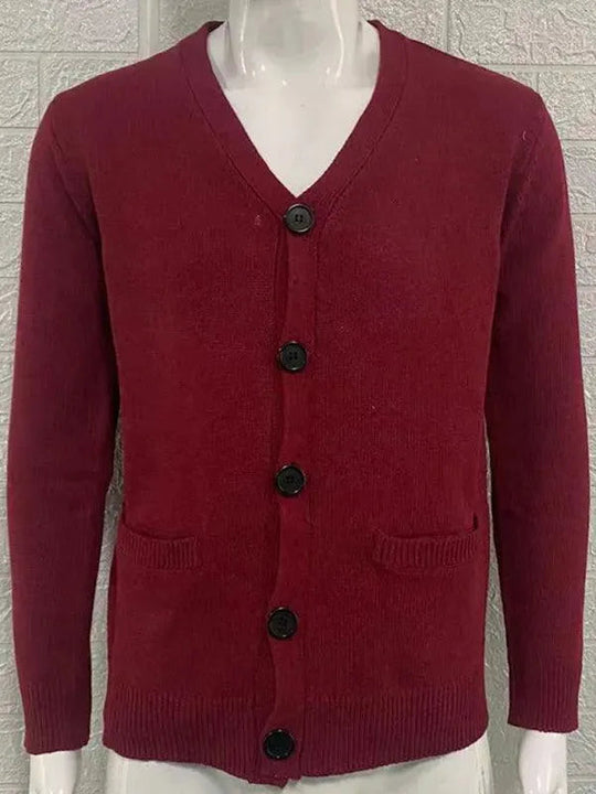Ausschnitt Herren Strickjacke Pullover