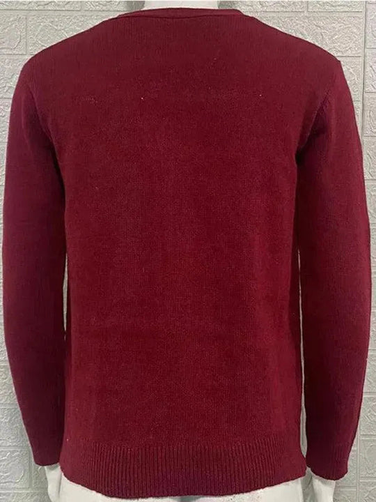 Ausschnitt Herren Strickjacke Pullover