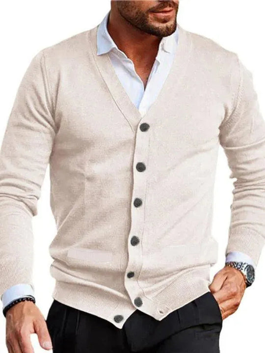 Ausschnitt Herren Strickjacke Pullover