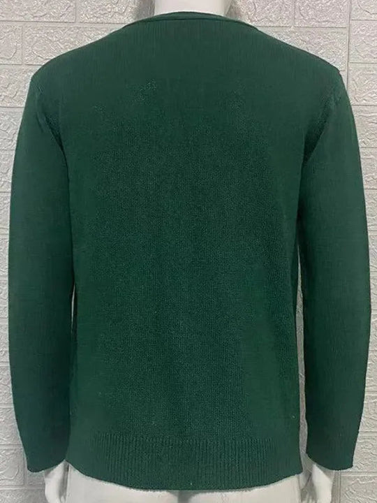Ausschnitt Herren Strickjacke Pullover