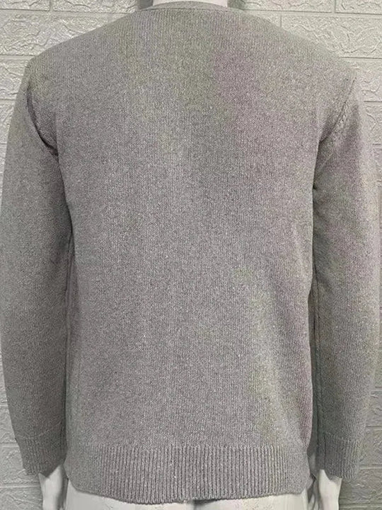 Ausschnitt Herren Strickjacke Pullover