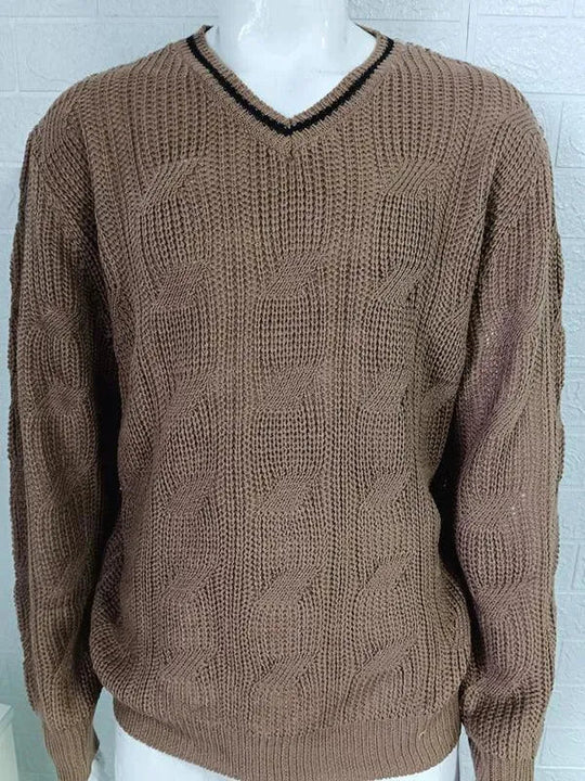 Ausschnitt Slim Fit Herren Pullover Sweatshirt