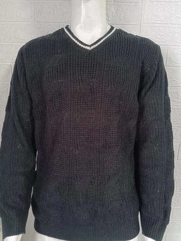 Ausschnitt Slim Fit Herren Pullover Sweatshirt