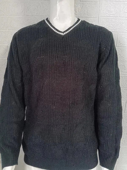 Ausschnitt Slim Fit Herren Pullover Sweatshirt