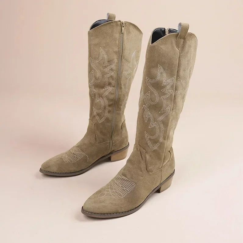 Bestickte Western-Cowboystiefel für Frauen