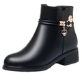 Weiche Damen Strass Stiefel Lederstil Shopnory