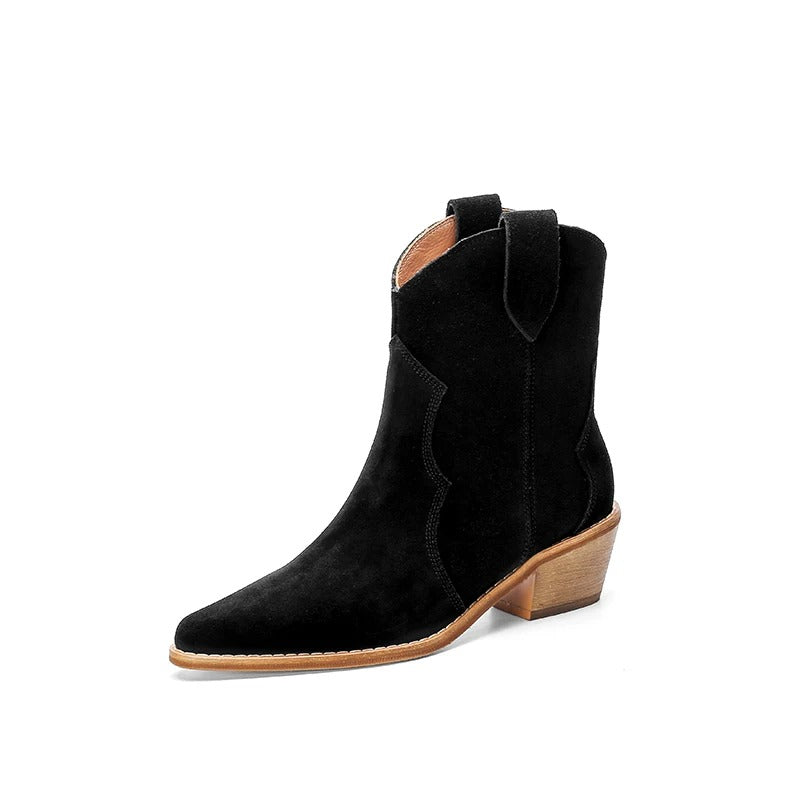 Spitzes Wedge-Ankle-Boots