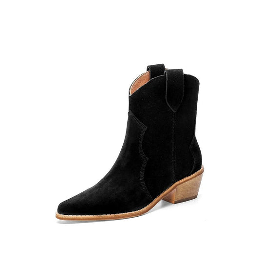 Spitzes Wedge-Ankle-Boots