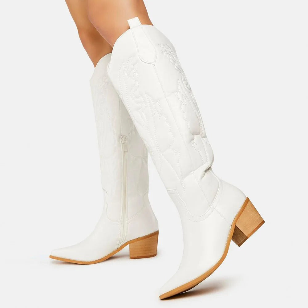 Robuste Cowboystiefel Bis Zum Knie