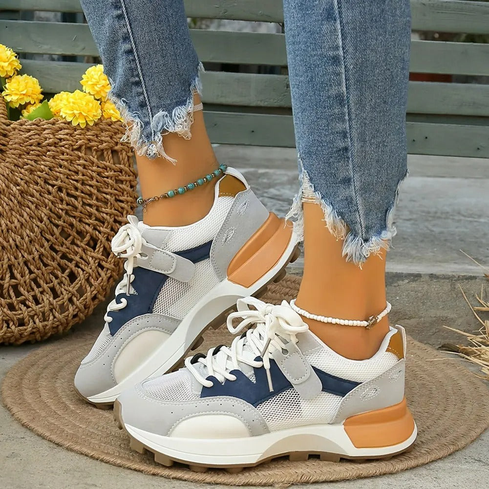 Damen Atmungsaktive Bunte Sneakers Shopnory
